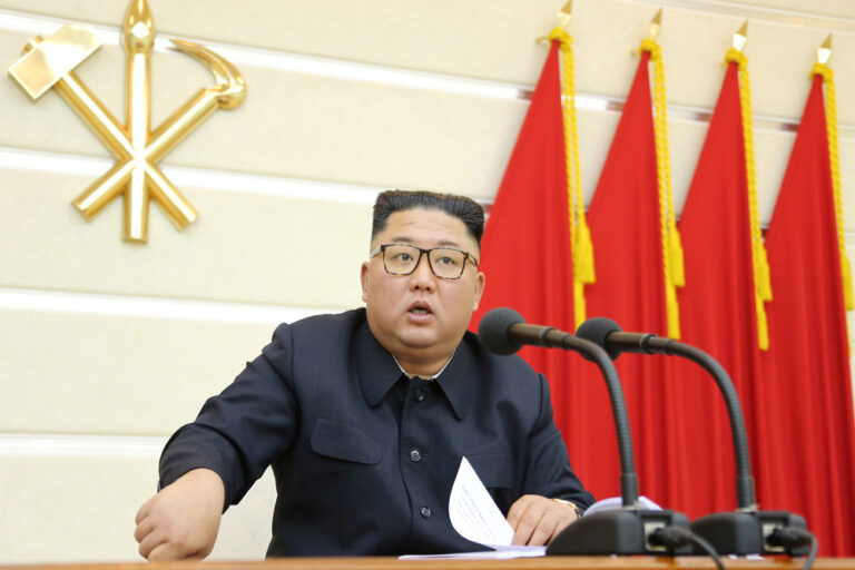 North Korean leader Kim Jong Un takes part in a meeting with the Political Bureau of the Central Committee of the Workers' Party of Korea (WPK) in Pyongyang